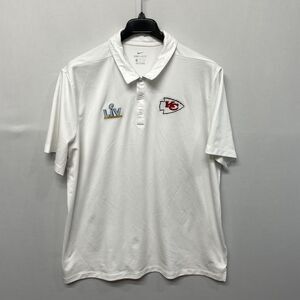Nike NFL Kansas City Chef Superbowl LIV Men Polo Golf Shirt Size XXL 2XL B357 11